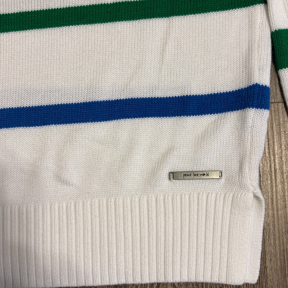 Peace Love World Striped Lightweight Sweater Size XXS - Picture 2 of 6